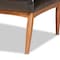 Baxton Studio Daymond Mid-Century Dark Brown Faux Leather and Walnut Brown Wood 2-PC Dining Nook Banquette Set 186-11349-Zoro - alternate 5